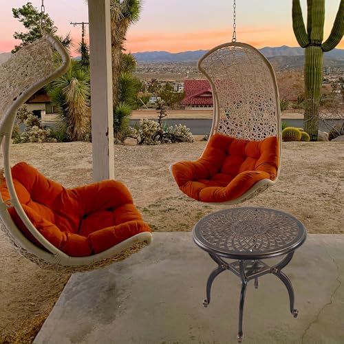 GXOUTAL Cast Aluminum Outdoor Side Table, All Weather Round Small Coffee Table for Patio,Park,Lawn,Yard (21" Bronze) by GXOUTAL - Used condition - Image 2