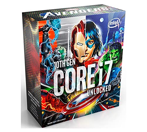Intel Core i7-10700K Marvel's Avengers Collector's Edition Packaging Processor, 16MB Cache, 5.1GHz, LGA1200 - BX8070110700KA