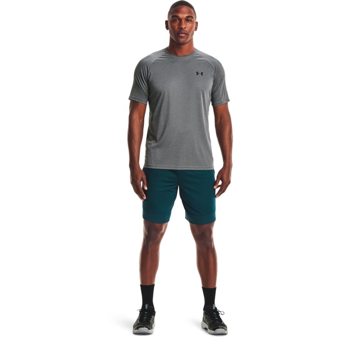 Under Armour Men's Velocity 2.0 Short Sleeve T Shirt, (012) Pitch Gray Light Heather / / Black, X-Large