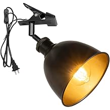 Kiven A2TD0603B-DZ17X13 Clip Light Desk Lamp Angle Adjustable Table Light Clip Lighting Outlet White On/Off Switch e26 Socket Torchiere Lighting