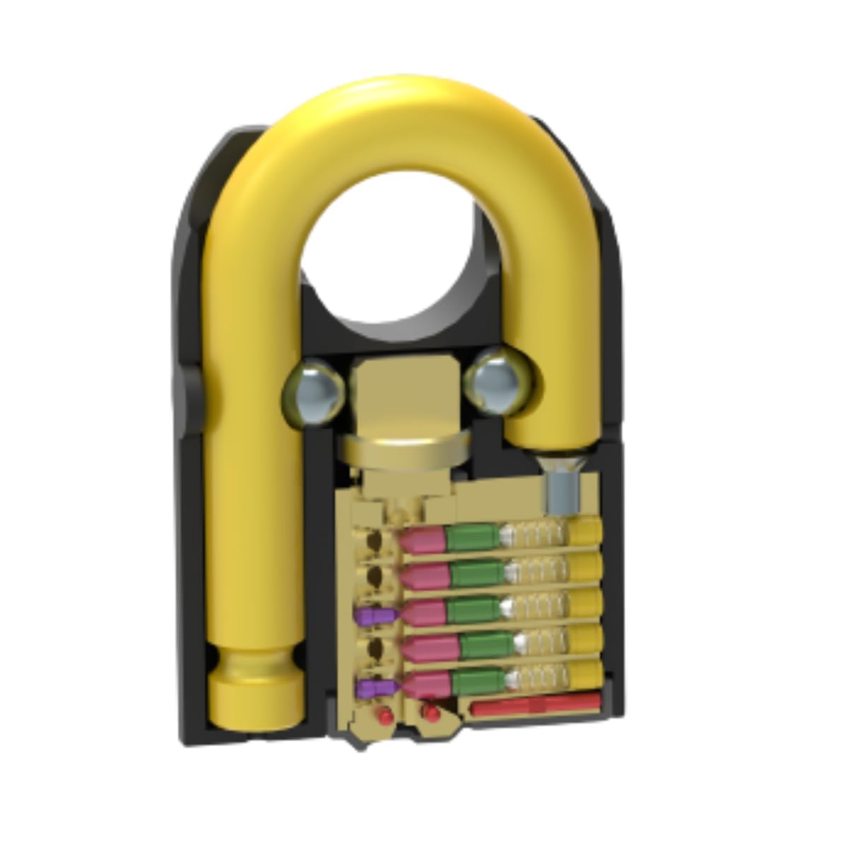 Lince Candado PLUS A-55 I Candados de Alta Seguridad, 55 mm. I Mecanismo de Cierre por dos bolas I Monobloque de acero macizo I Diseño ergonómico y máxima protección para el arco.