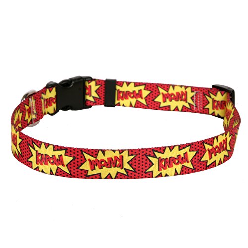 Image of Yellow Dog Design Kapow! Dog Collar - Size Large 18 inch - 28 inch