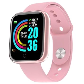 M I D116 Fitness Band Smart Watch for Men, Women, Boys, Girls, Kids, Single Touch Interface, IP68 Waterproof with Daily Activity Tracker, Heart Rate Sensor, Watch for Android and iOS Phones - Pink - image, photos