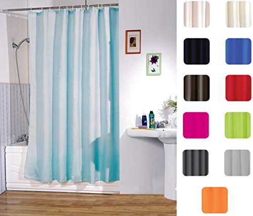 MSV Rideau de Douche uni Bleu Clair