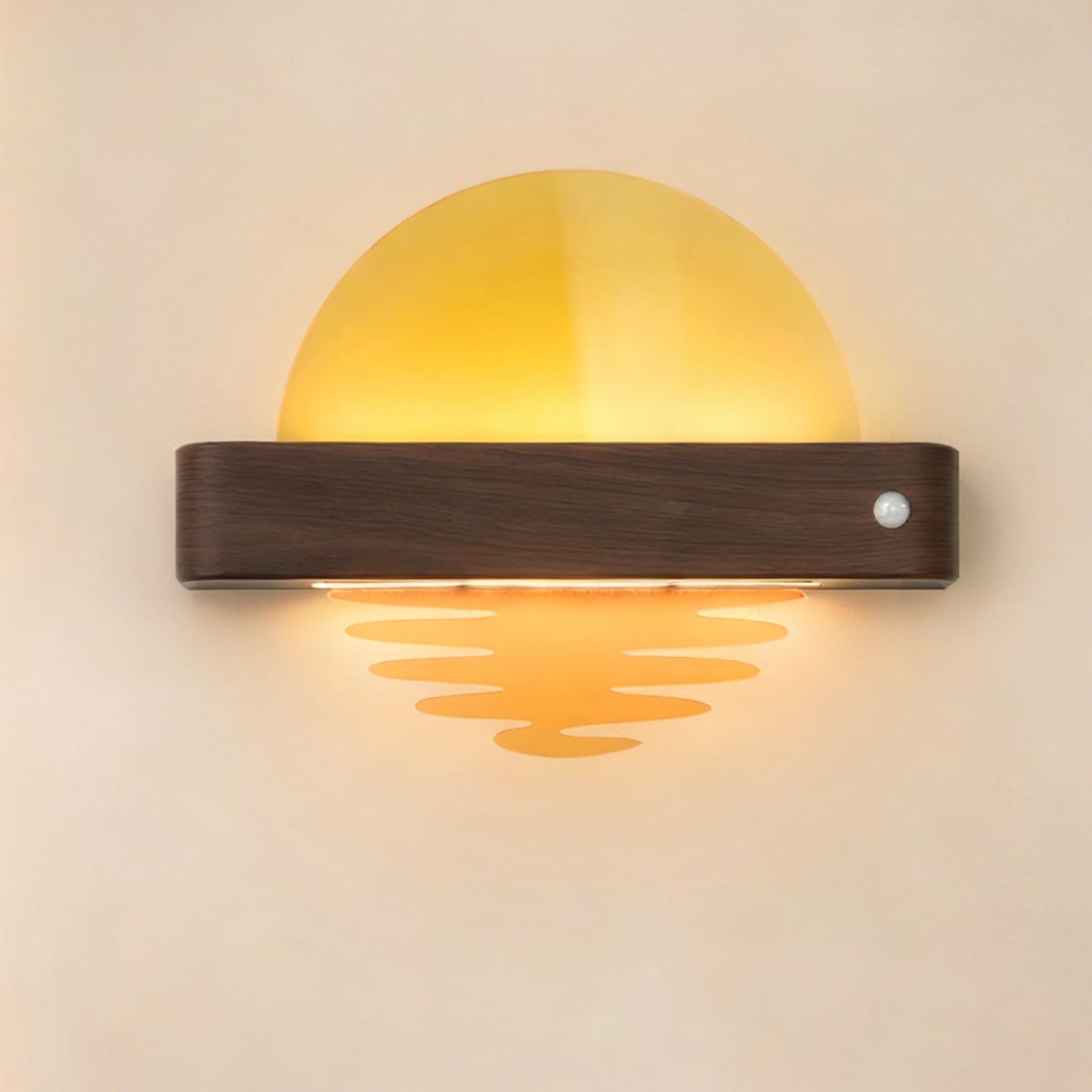 Luz Nocturna LED – Lámpara De Pared Recargable con Sensor De Movimiento Y Montaje Magnético, Instalación Sin Taladros, Creatividad, Amanecer Y Atardecer, Luz Ambiental Cálida para Dormitorio