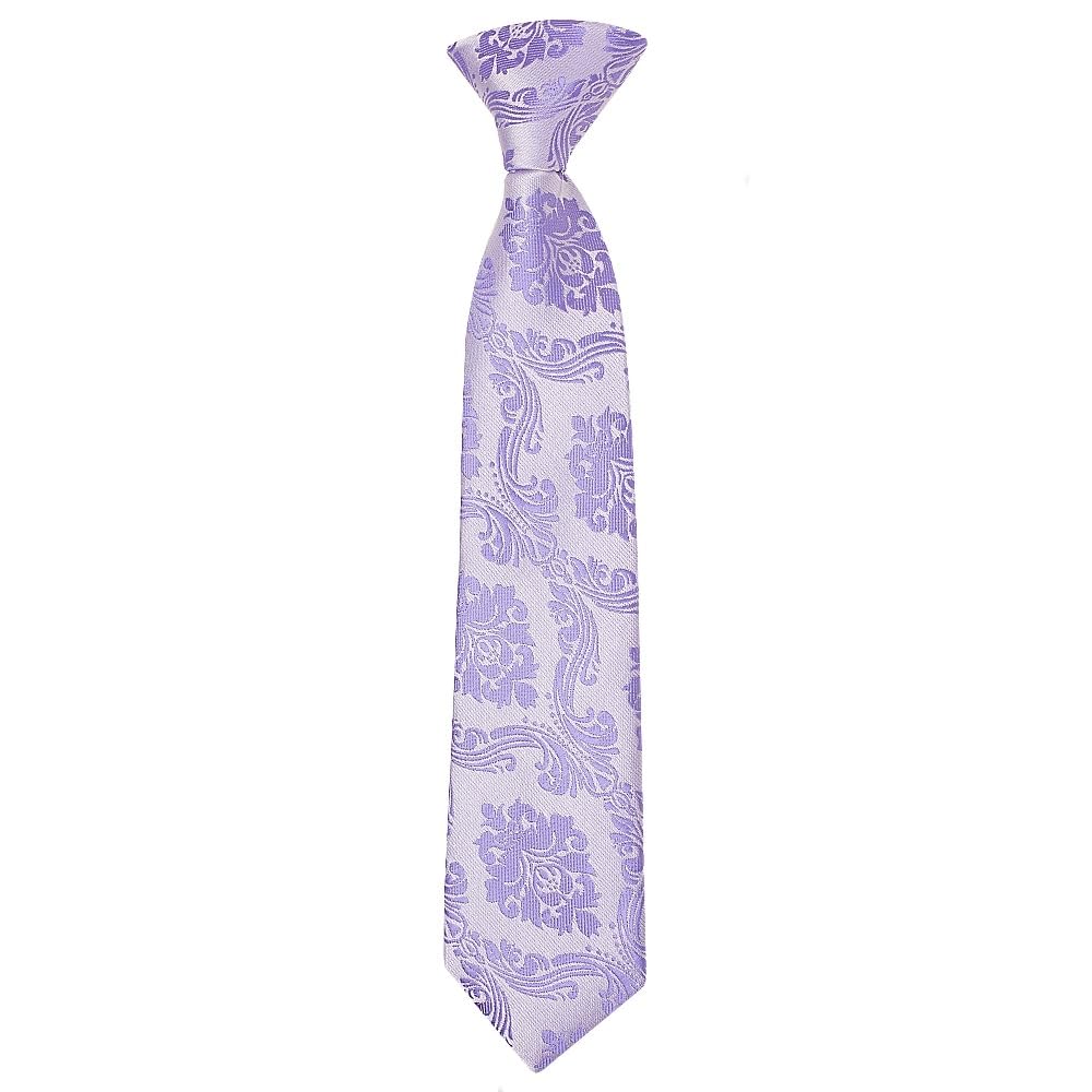 Ties R Us Boys Lilac Pre Tied Paisley Tie Age 4-7