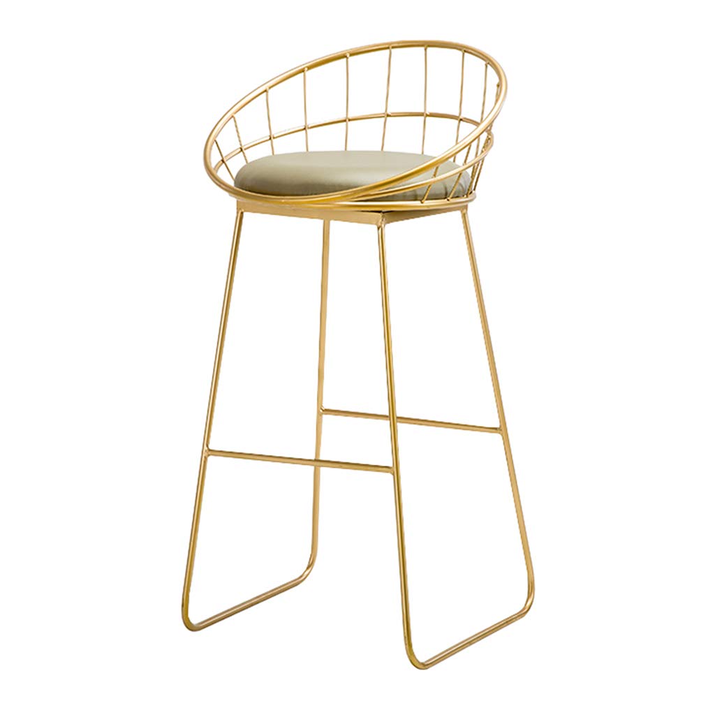 Bar Stools,Modern Furniture Counter Height Breakfast Stool, Bistro Pub High Stool Upholstered Seat,Dining Side Chairs with Ergonomic Backrest and Metal Leg Footrest