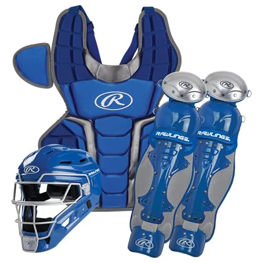 Rawlings | RENEGADE 2.0 Catcher's Set | Baseball | NOCSAE Certified | Adult 15+ | Royal/Silver