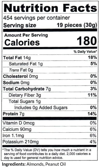 C.J. Dannemiller Almonds, Bulk 10 LB Box, Whole, Red, Roasted, Unsalted Almonds Perfect for Snacking, Baking, Cooking
