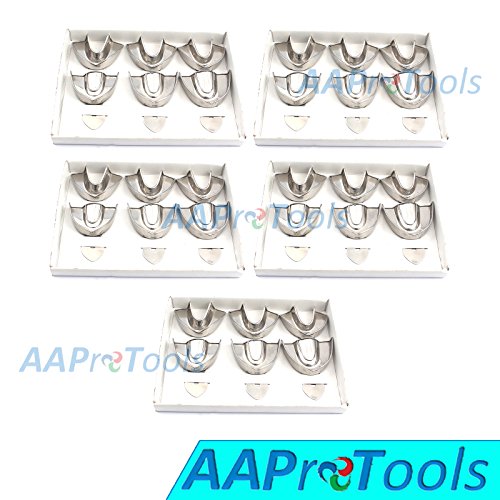 AAPROTOOLS SET OF 5 DENTAL IMPRESSION TRAYS BABY SET OF 6 PCS SOLID DENTAL INSTRUMENTS A+ QUALITY