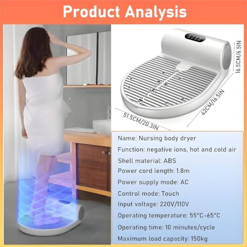 Secador de cuerpo completo electrónico con báscula digital táctil 3