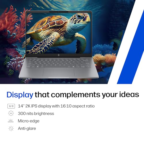 Image of HP OmniBook 7, Intel Core 5 210H Laptop, (16GB LPDDR5,512GB SSD), 2K,IPS, Anti-Glare, 14'' /35.6cm, Win 11, M365, Office 24, Meteor Silver,1.5kg, 5MP Camera w /Privacy Shutter, Backlit, fs0789TU