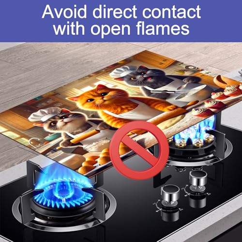 Image of HOMETITUTE Cat Chef Stove Covers 28x20 Diatomite Heat Resistant Mat
