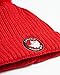 CANADA WEATHER GEAR Girls Winter Knit Ribbed Beanie Hat with Fur Pom Pom, Red'