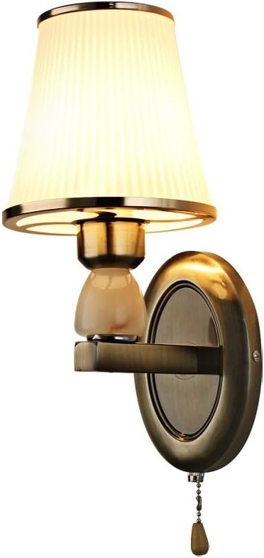 American wall lamp, retro high-end high temperature and durable glass Hanging lamps, living room bedroom bedside corridor mounted light E14