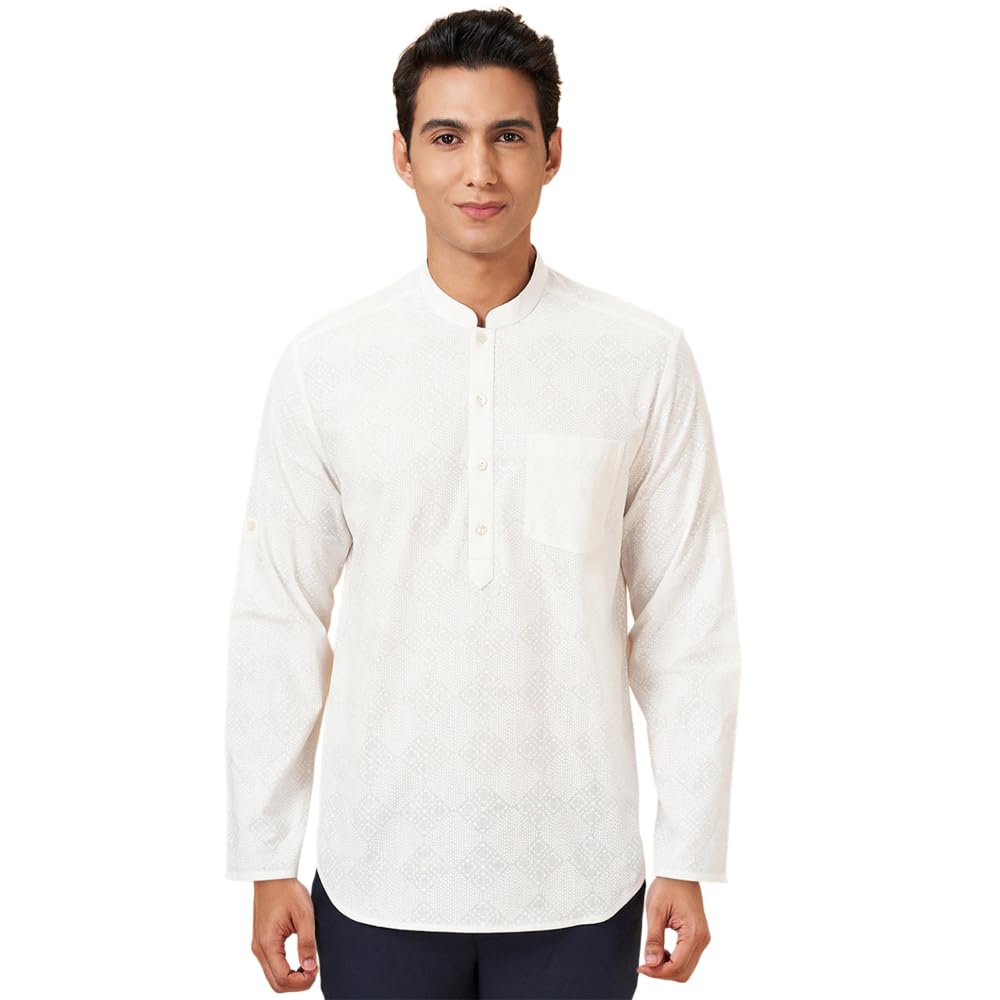 indus route by pantaloons Men's Cotton Regular Fit Tunic Shirt-picture-29
