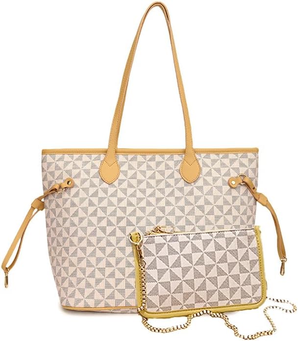 Women Tote Bag Handbags PU Leather Fashion Hobo Shoulder Bags 2pcs with Coin Purses