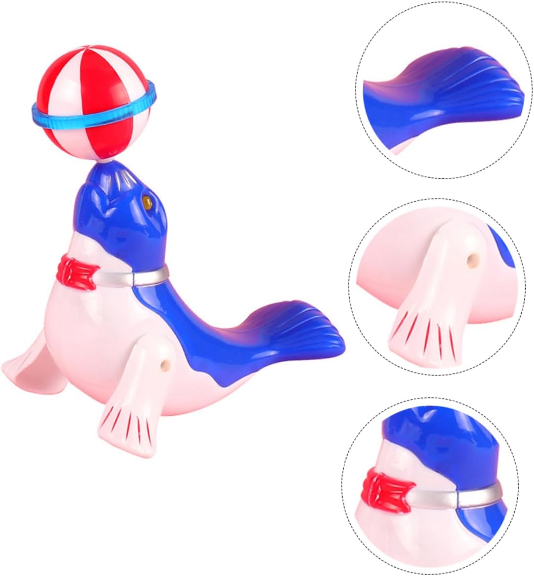 BESTonZON Cartoon Sea Lion Toy Electric Light-up Educational Plaything for Boy Girl Fun Dancing Sea Animal with Ball for Boy Girl's Day Gift Batteries Not Included