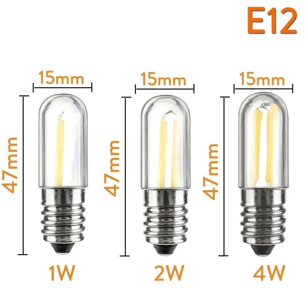 Fengyan Casa Lampadine, Confezione da 10 lampadine LED for Frigorifero e congelatore, AC220V E14, 1W/2W/4W, lampadine COB, Lampada Bianco Freddo/Caldo Domestico Lampada(Cold White,E14 220V 4W)