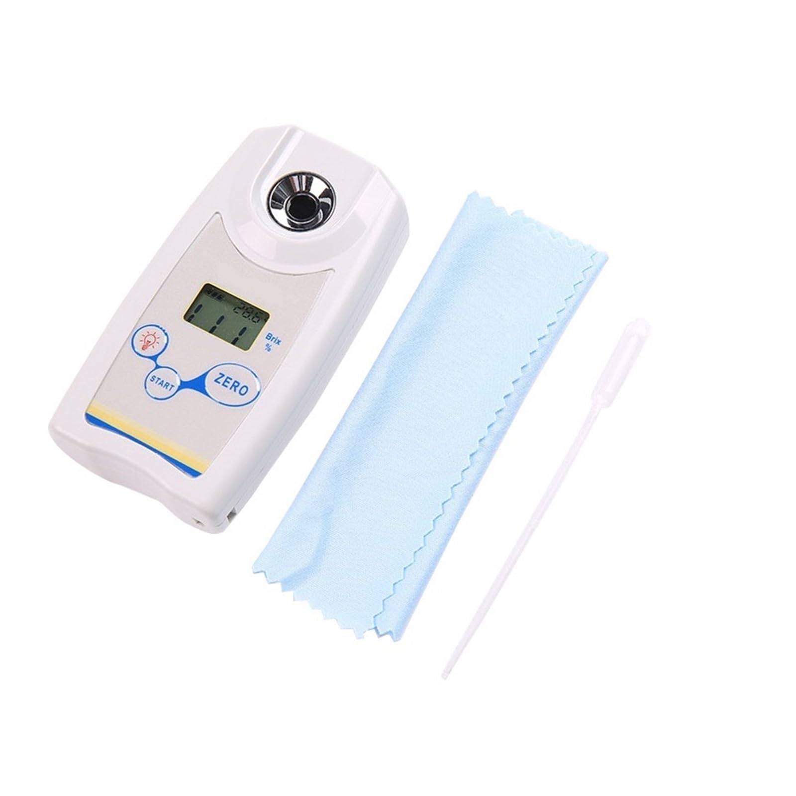 Digitales Brix-Zuckerrefraktometer, Elektronisches Handsüßigkeitsmessgerät, Saccharimeter, Messbereich 0,0–53% Schnelle Reaktion(0-32 Brix)