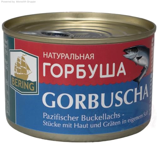 Pazifischer Buckellachs 'Gorbuscha' Stücke mit Haut und Gräten in eigenem Saft 250g