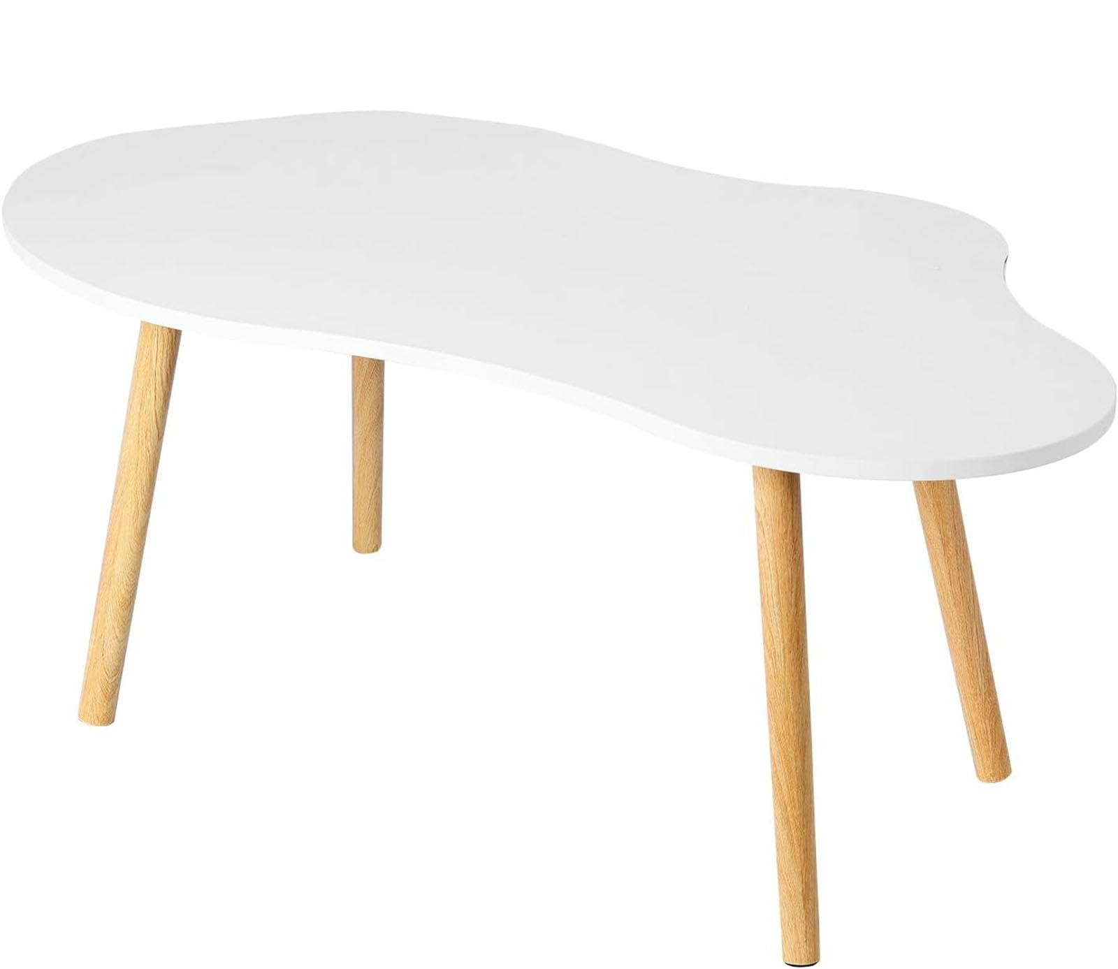 SXZenSpace Mid Century Modern Cloud Shape Small Coffee Table for Living Room and Bedroom 80 * 40 42cm