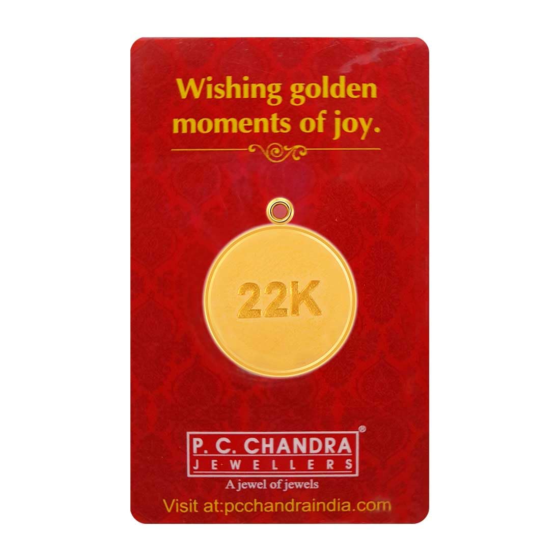 P.C Chandra Jewellers 22kt(916) Yellow Gold Coin Cum Pendant - 2 Gram