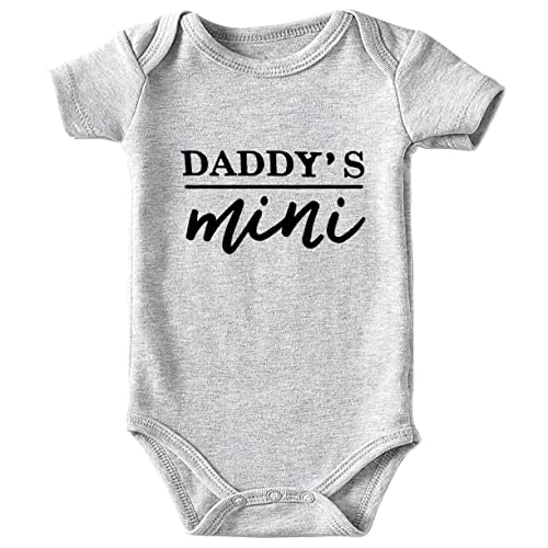 Image of shlrzy daddys mini Newborn Baby boy Clothes Unisex Funny Baby Bodysuits