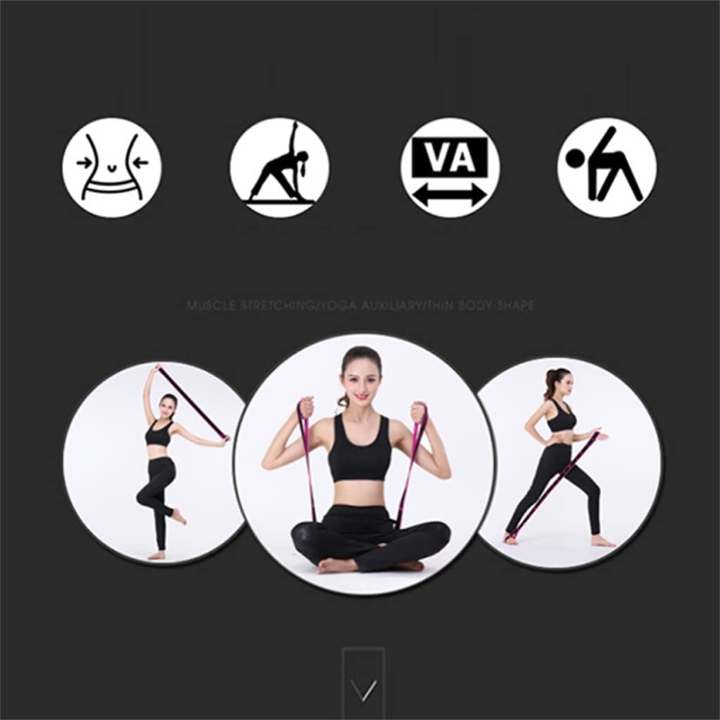 Cinturón de Tira de Yoga poliesterlatex elástico Bucle de Banda de Estiramiento Pilates de Yoga Gimnasia Bandas de Resistencia al Ejercicio de Fitness