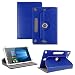 Produktbild NAUC Tablet Tasche für Captiva Pad 10 3G Plus mit Ständerfunktion Hülle Schutztasche Schutzhülle Stand Tasche Etui Cover Case 360° drehbar, Farben:Blau