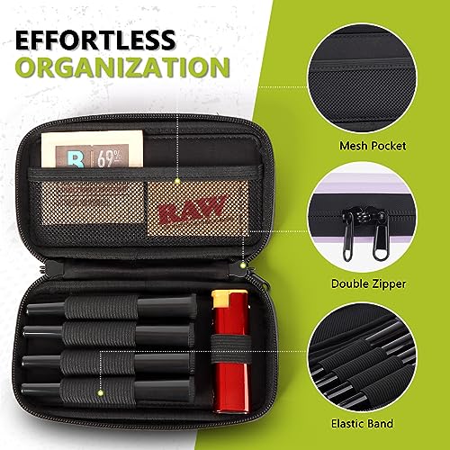 OZCHIN Smell Proof Bag with 4 Tubes Odor Proof Smoking Tobacco Pipe Carbon Lined Stash Bag Odorless Bag King Size Medicine Lock Storage Container Fit in Pocket-Great Gifts for Friend(Purple) - Image 4