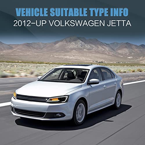 Vland Headlights Fit For Volkswagen Jetta 2012-2018, Regular/D2H #TOP1