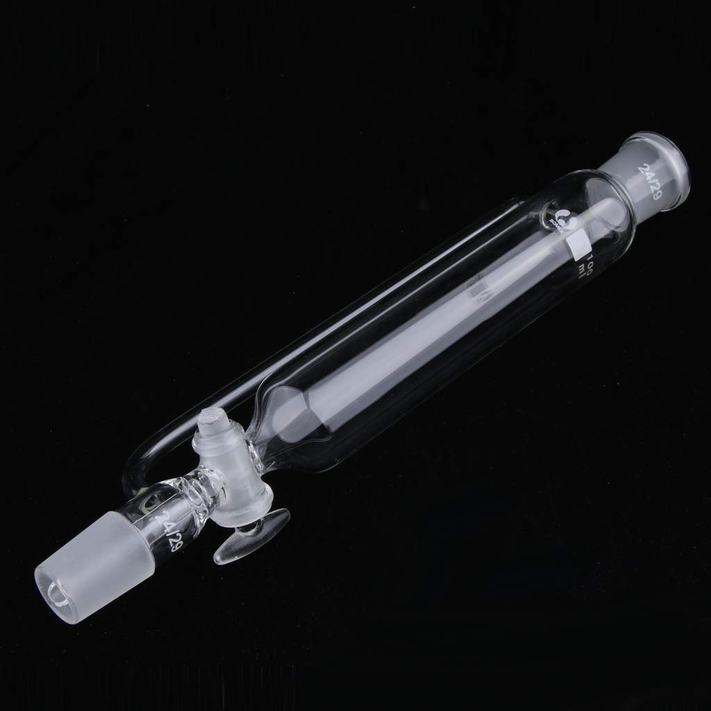 Tropftrichter aus Glas mit Druckausgleichsrohr und Absperrhahn, transparent, 100 ml