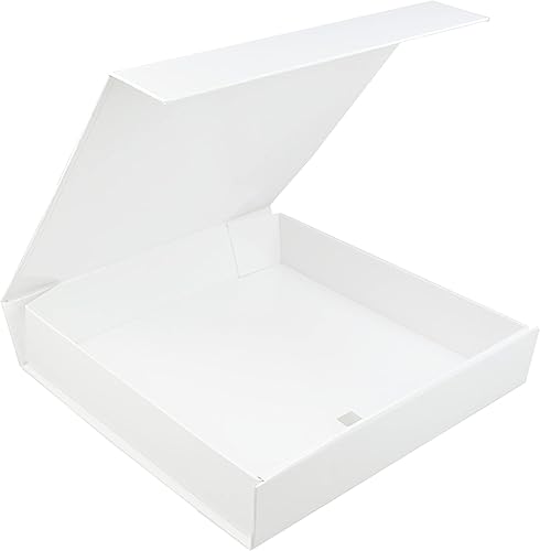Miniatura 3 de CECOBOX - Cajas de regalo con tapas para regalos de 9.5 x 9.5 x 1.75 pulgadas, caja de regalo brillante y plegable con cierre magnético, cajas de