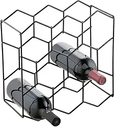 Adega Colmeia 8 Garrafas Preto Forma Inox