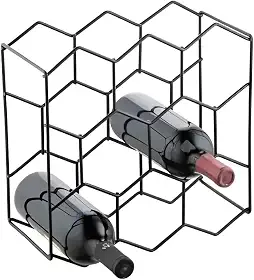 Adega Colmeia 8 Garrafas Preto Forma Inox