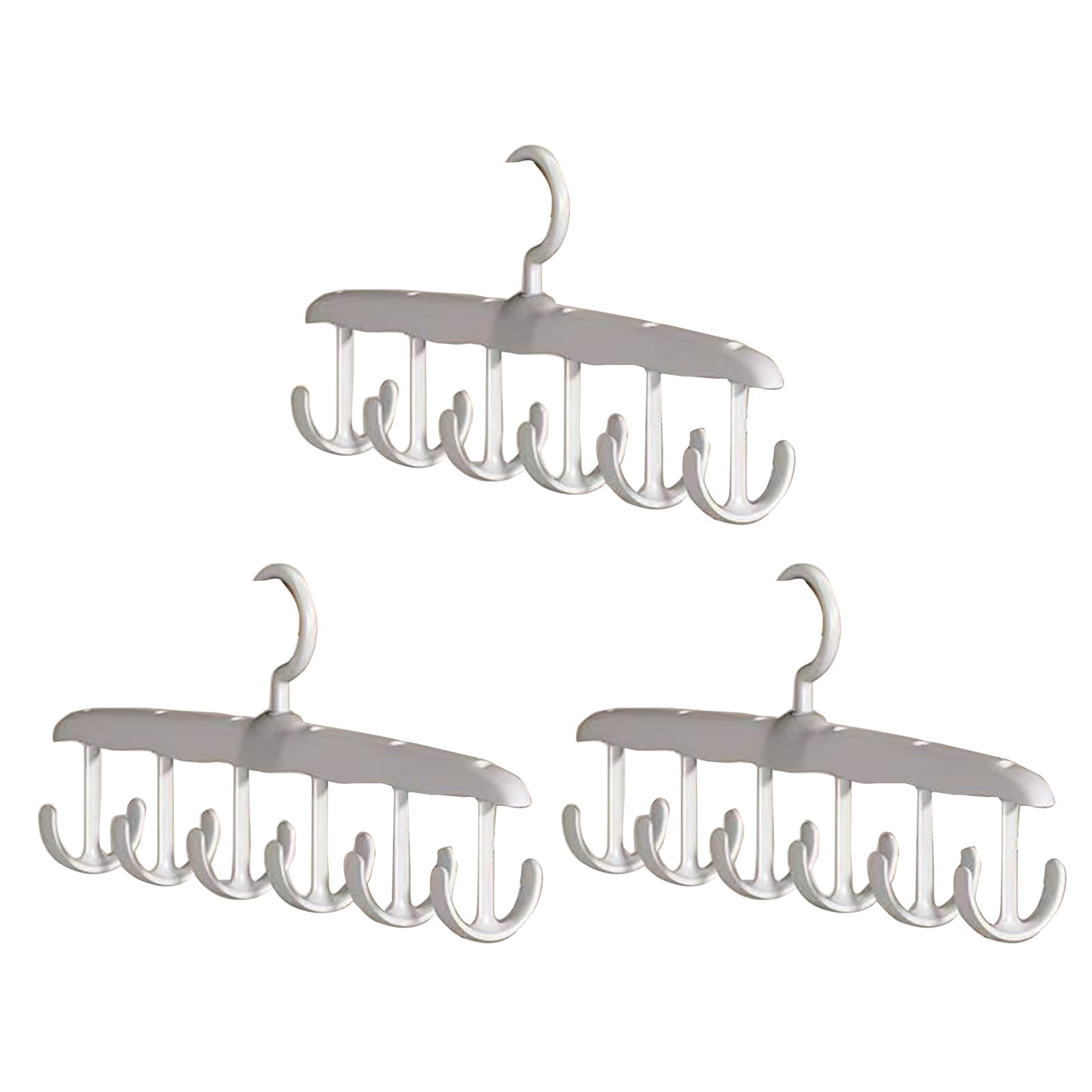 Nucelit Rotatable Wardrobes Organizers Waved Shape Multiple Hook Structures for Portable Home Storage Needs Rotating Clothes Organizers