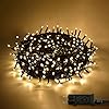 Led-lichtsnoer voor buiten, 30 m, 300 leds, lichtsnoer met 8 lichtmodi en geheugenfunctie, IP44 waterdicht, warmwit voor binnen, kerstdecoratie