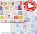 100% Organic Cotton Large Soft Flannel Baby Receiving Swaddling Blankets Boy Girl Set 2. Baby Swaddles Made in Europe. Big size 37'' x 43''. Great Baby Shower gift