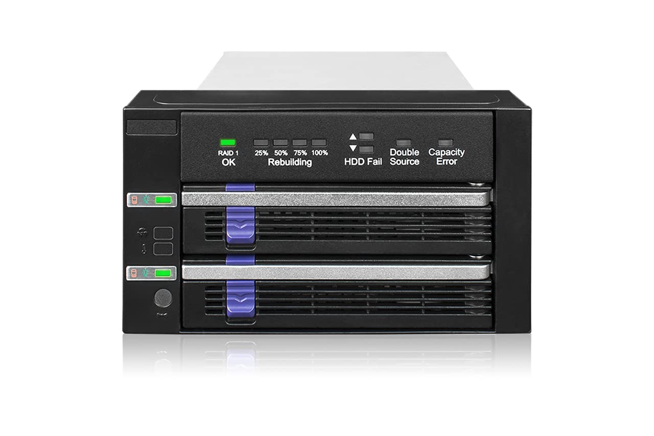 ICY DOCK Boîier Cage, backplane Rack Mobile 2 disques Dur 2.5