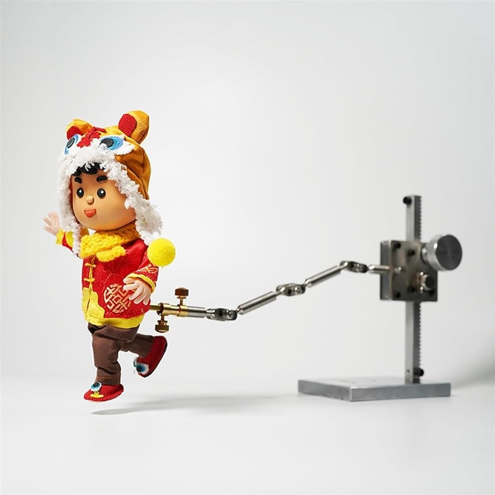 Zestawy armatury poklatkowej, ze stali nierdzewnej do trzymania lekkiej kukiełki, wspierającej ruch postaci, z 5 złączami, długość ramienia: 25 cm (kolor: 26 cm)