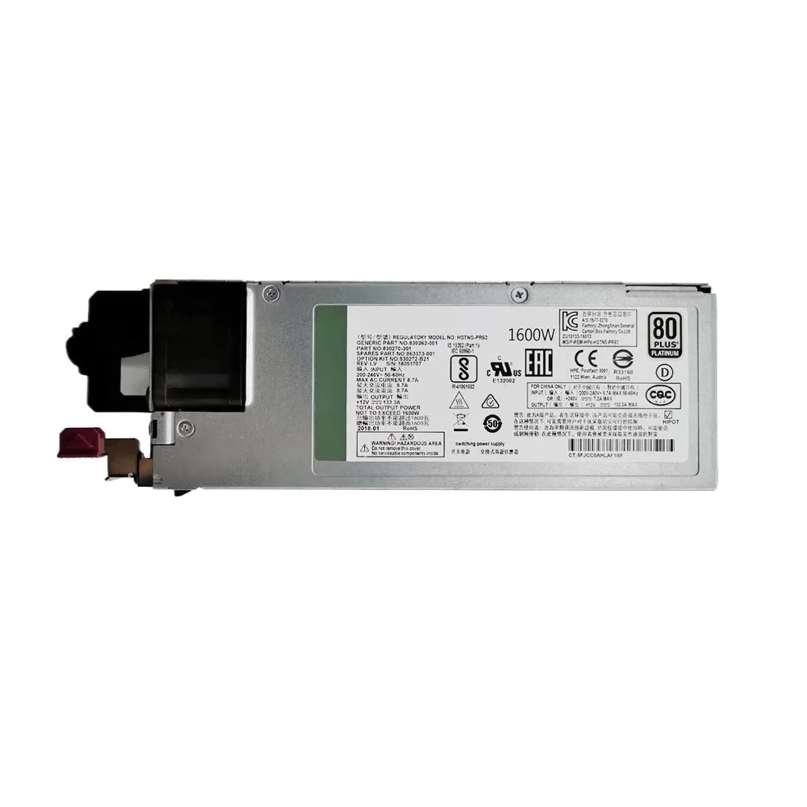CXFCIHFT G10 1600W power supply 830262-001 830270-201 863373-001 830272-B21 HSTNS-PL62