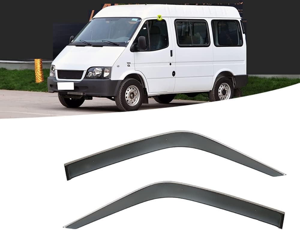 PANXUC Car Wind Deflectors for Ford Transit 2005, Side Window Wind Rain Deflector Window Visor Sun Rain Guard Smoke Guards