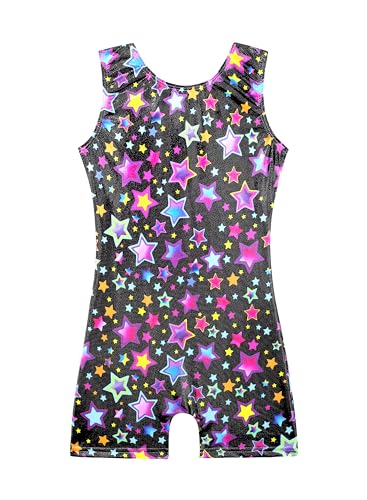 Image of HOZIY Gymnastics Leotards for Girls Unicorn Aurora Rainbow Mermaid Dinosaur Cupcake Sparkle Biketard Toddlers Kids Children