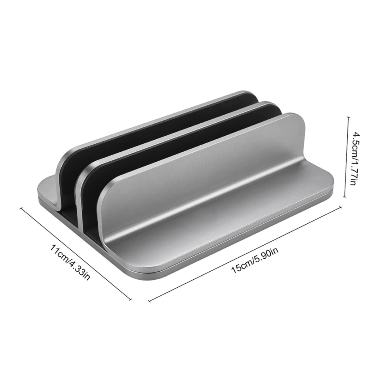 Soporte Vertical Doble para Portátil Base para Ordenador Portátil De Aleación De Aluminio Soporte De Escritorio para Tablet para Trabajo o Estudio Casa