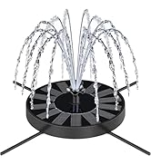 SEIRMEP Solar Fountain Pump with Spray Height Adjustment, Upgrade Glass Solar Bird Bath Fountains...