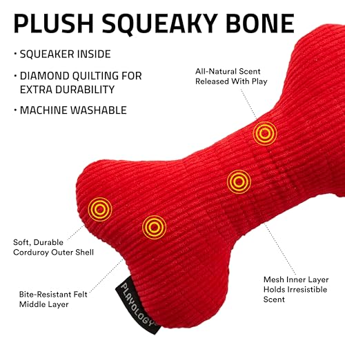 Playology Juguete Mordible de Peluche con Sonido para Perro miniatura 2