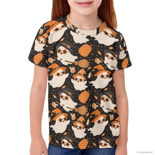 Image of Renewold Kids Novelty T-Shirt for Girls Boys Short Sleeve Crewneck Summer Tee Soft Breathable Graphic Shirt for Age 2-16