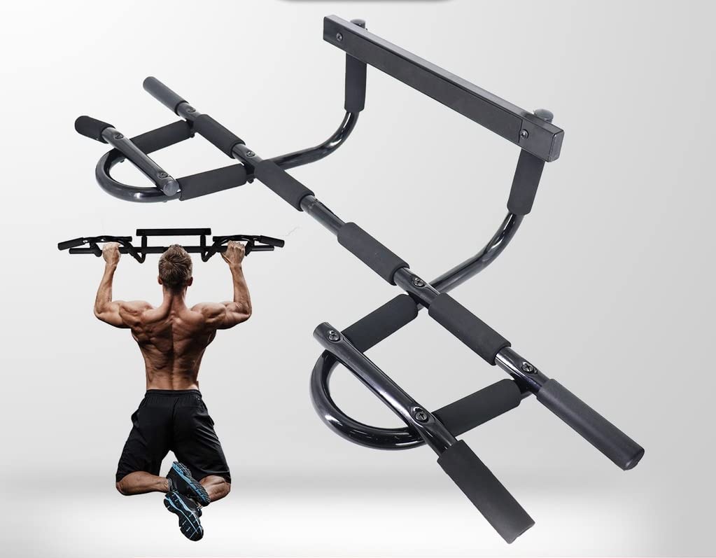 5 with 1 Heavy Duty Extreme Iron Gym Total Upper Body Workout Bar Pull up bar Doorway Heavy Duty Chin up bar Trainer for Home Gym Doorway Pull up bar or Dip Bar-MF-0528