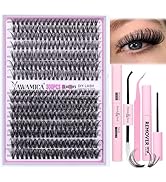 DIY Lash Extension Kit 300pcs Individual Lashes 9-18mm Mix 40D 50D Cluster Eyelash Extension Kit ...